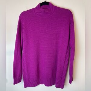 Talbots Women’s Sweater Size Small Petite Pink Lambswool Blend Mock Neck Cozy